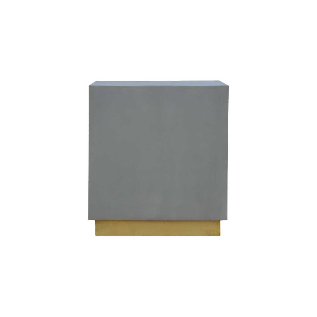 Cement Cube Bedside Table