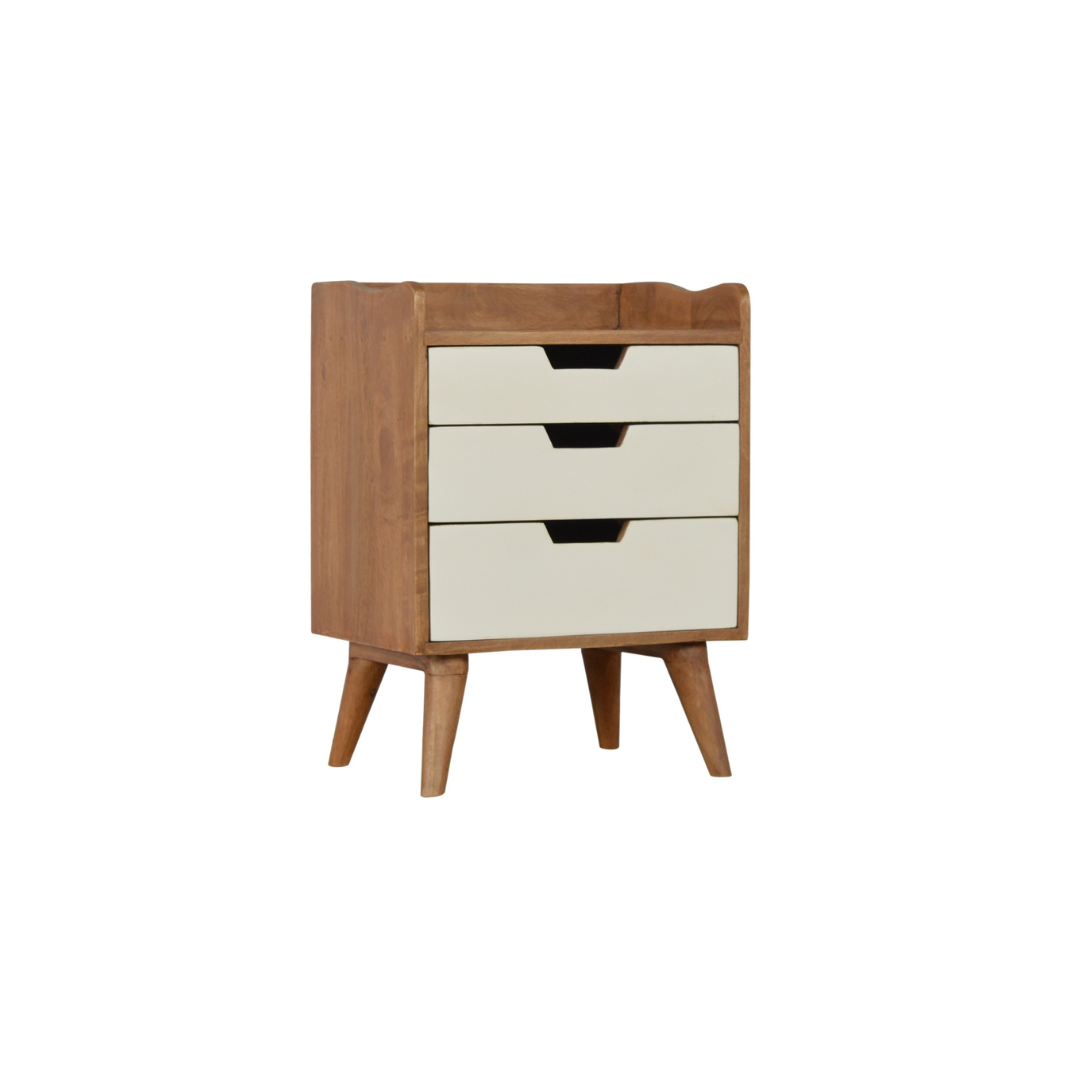 White Painted Bedside Table