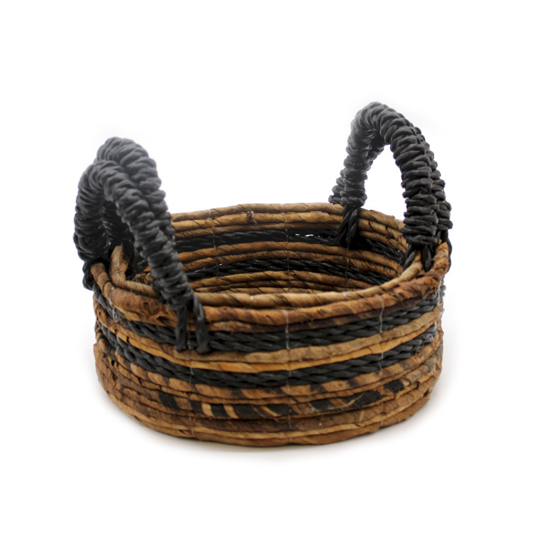 Banana Leaf & Hitam Raffia Basket - Set of 2