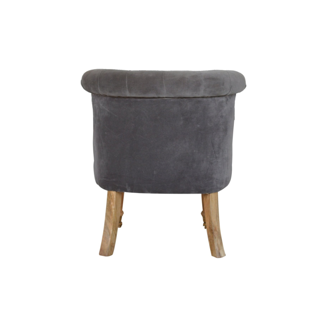 Grey Velvet Accent Chair