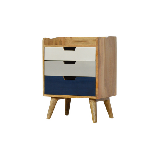 Navy and White Gradient Bedside