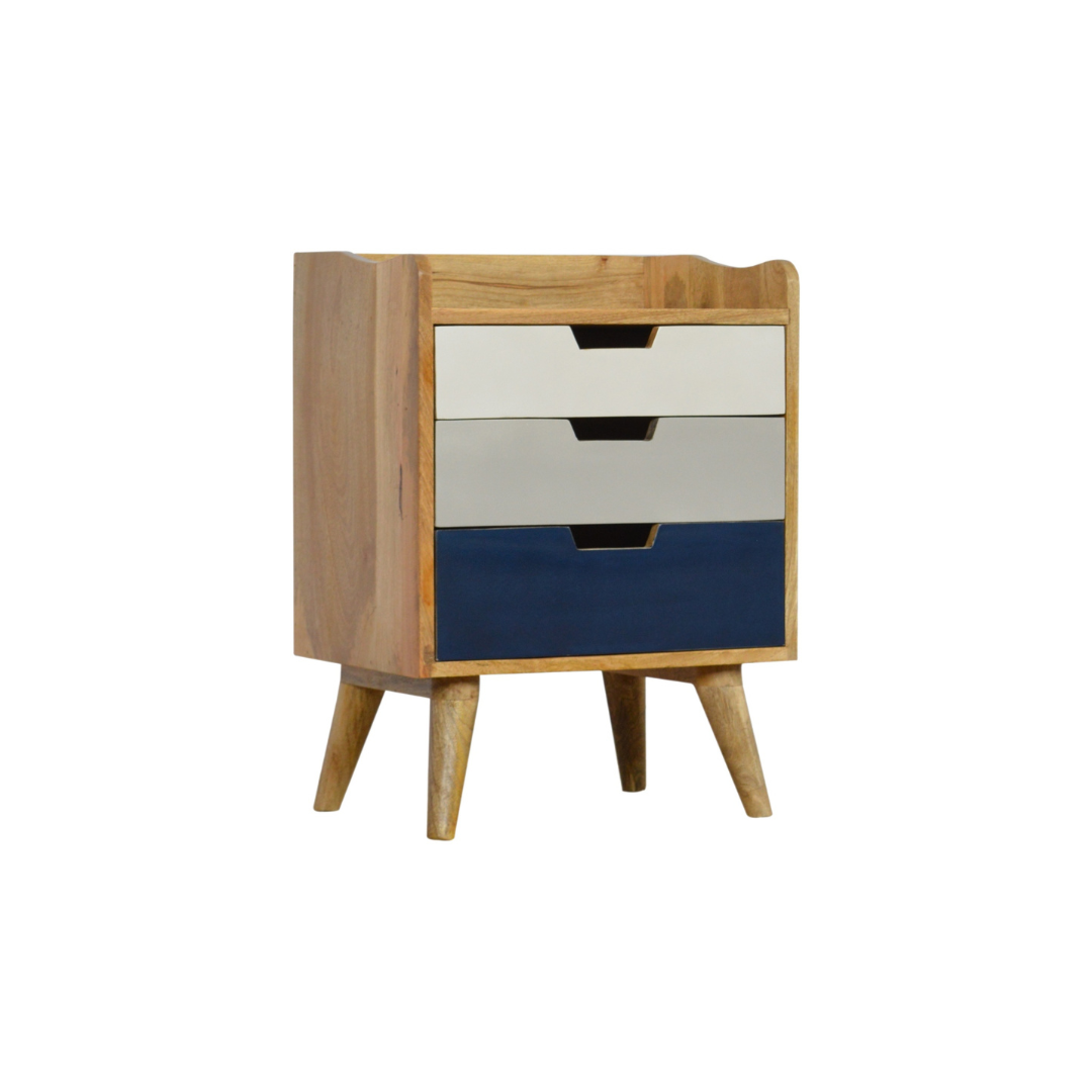 Navy and White Gradient Bedside