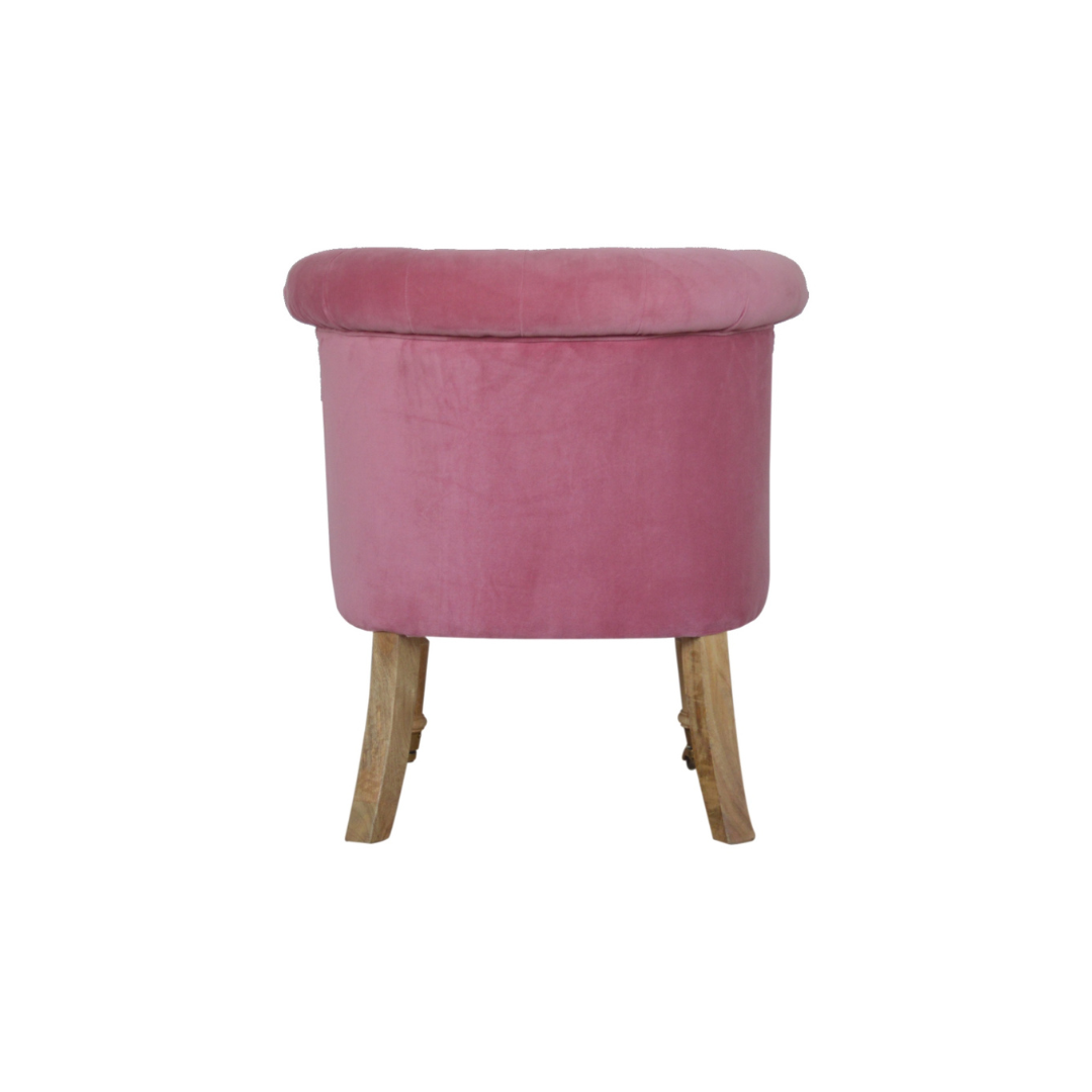 Pink Velvet Accent Chair