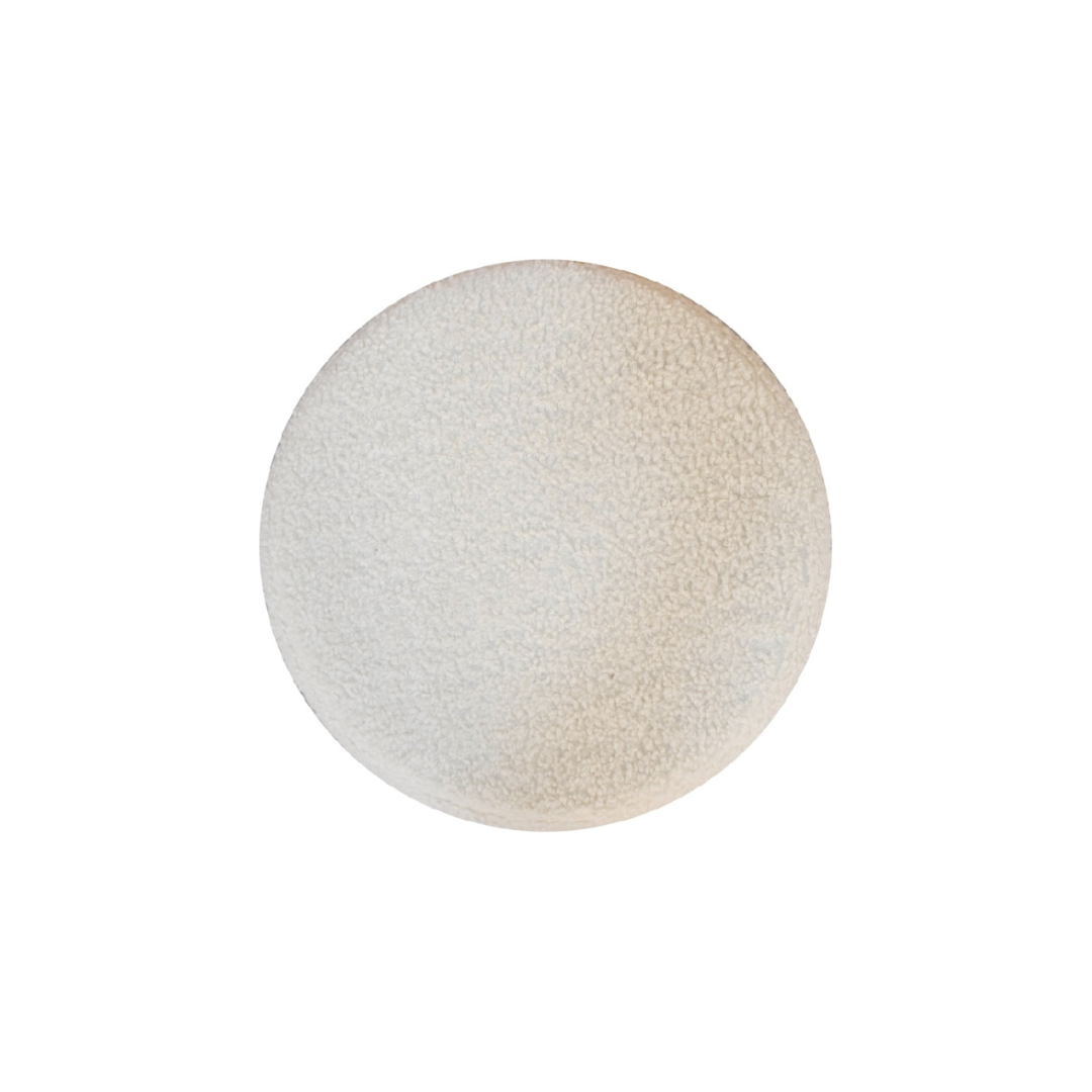 Cream Boucle Petite Footstool