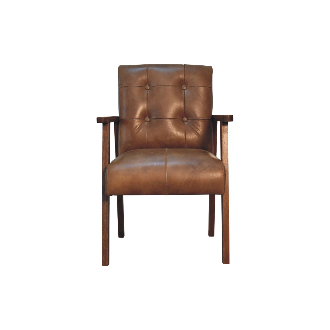 Brown Buffalo Leather Chair
