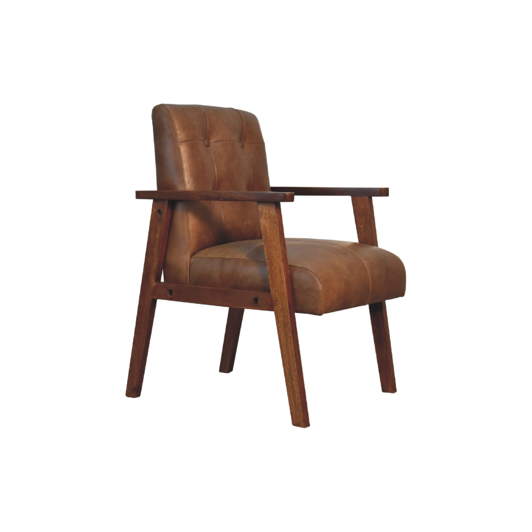 Brown Buffalo Leather Chair