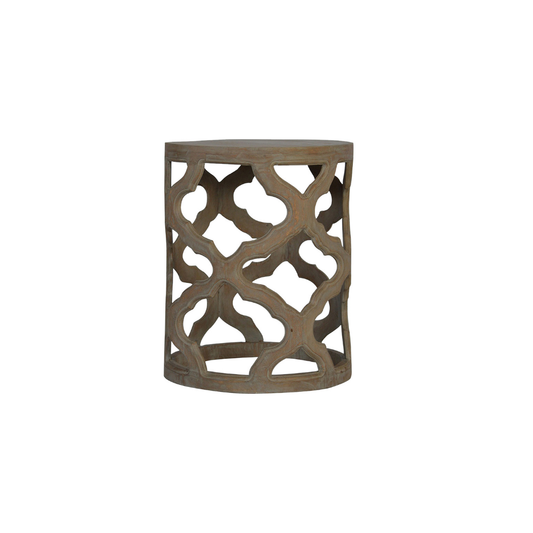 Grey Wash Cut-out Stool