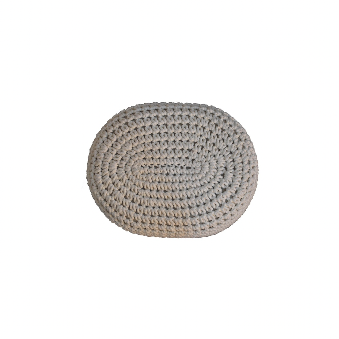 White Oblong Footstool