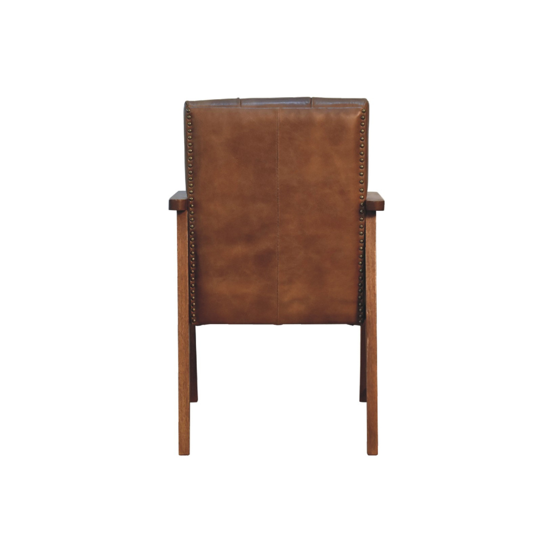 Brown Buffalo Leather Chair