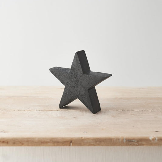 Small Natural Mango Wood Star Decor