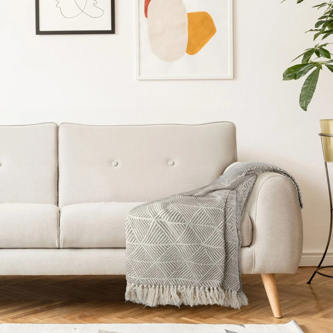 Natural Zahra Throw Blanket