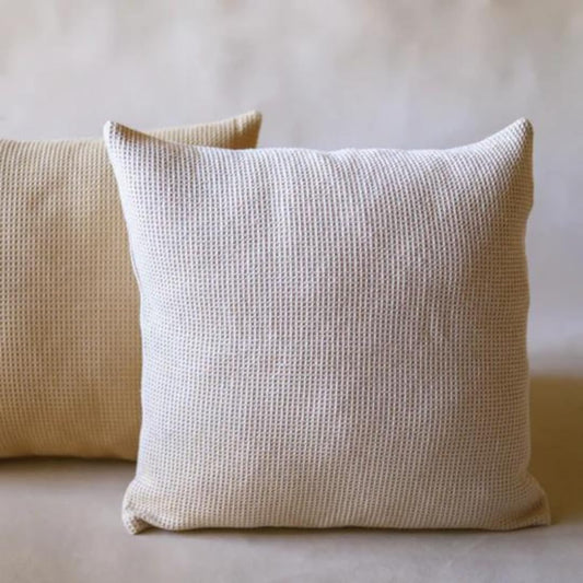 Organic Cotton Waffle Weave Cushion Cover