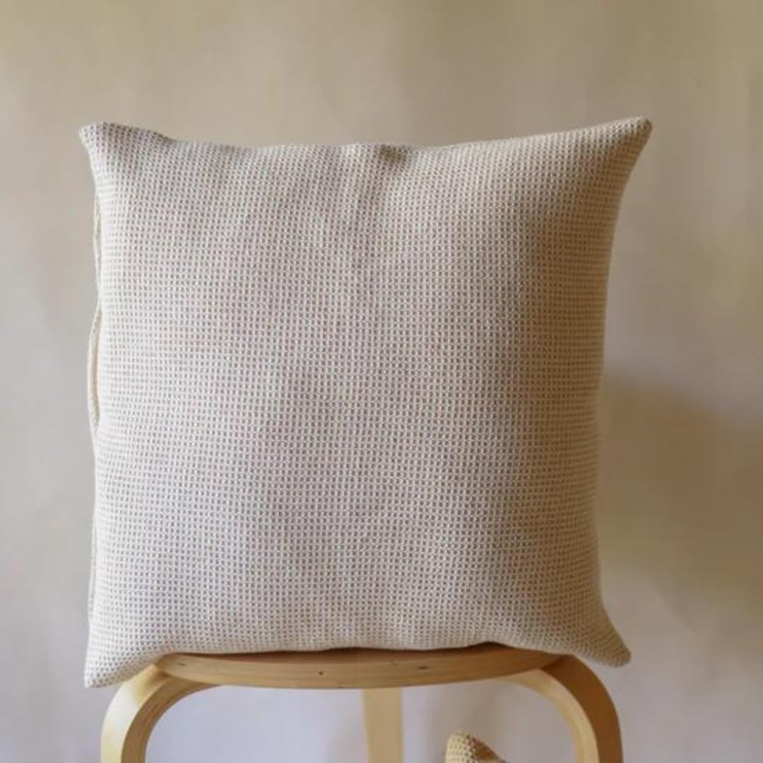 Organic Cotton Waffle Weave Cushion Cover