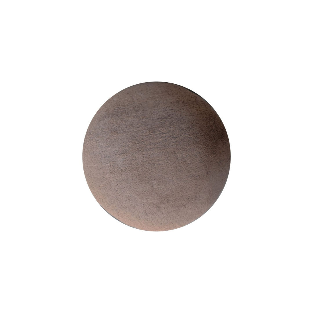Mocha Faux Fur Mushroom Footstool