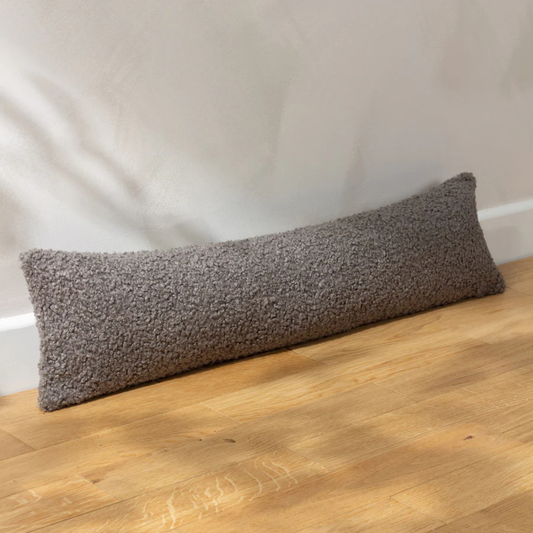 Storm Grey Textured Boucle Draught Excluder