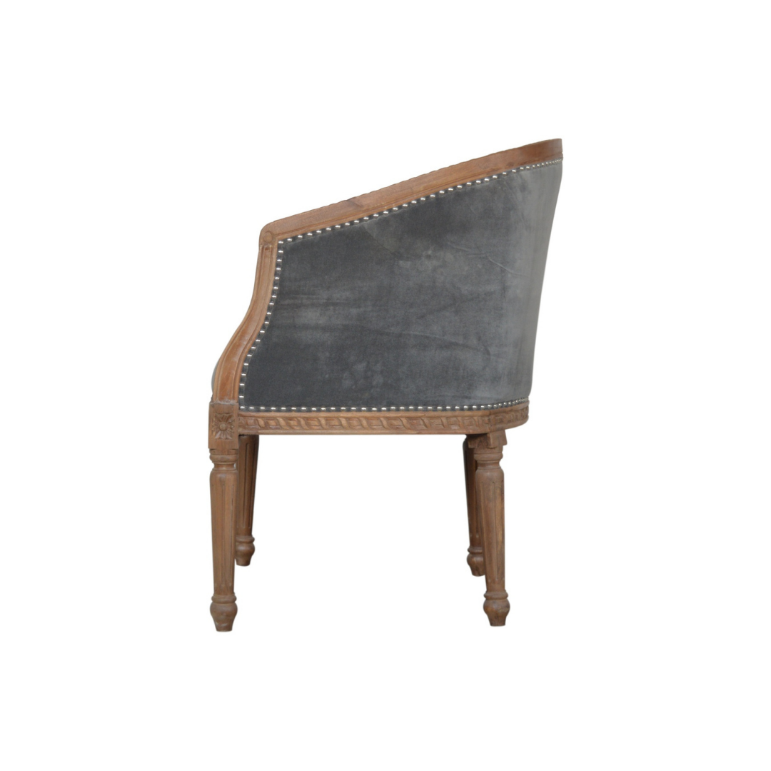 Grey Velvet Occasional Chair