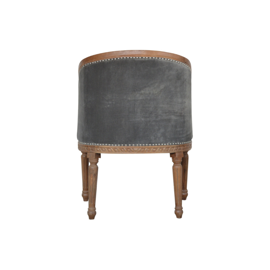 Grey Velvet Occasional Chair