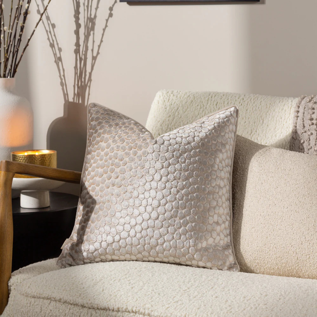 Moonbeam Velvet Piped Cushion Cover
