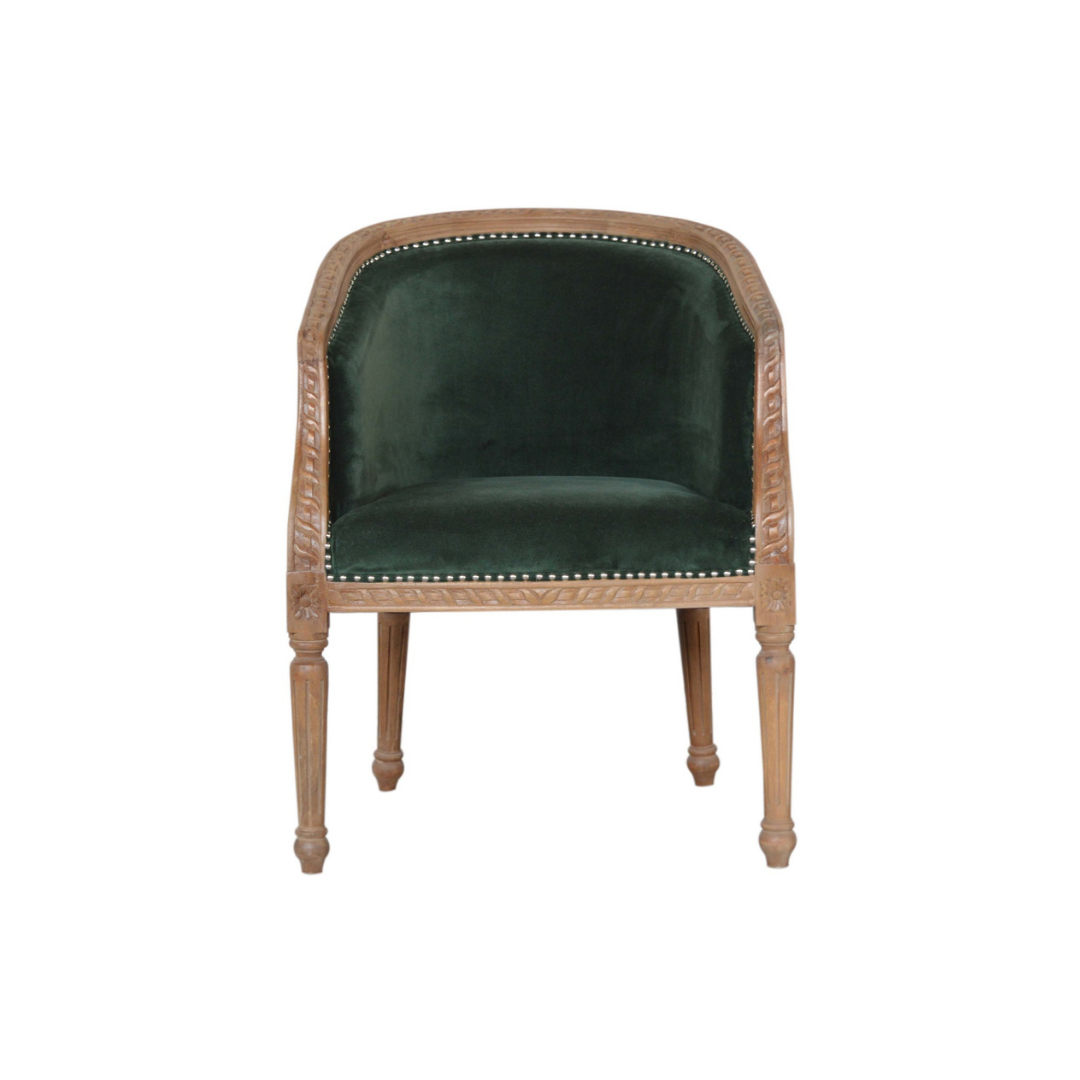 Emerald Velvet Occasional Chair