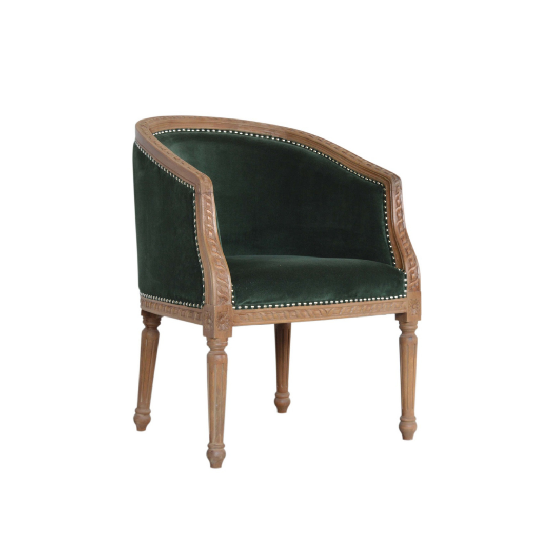 Emerald Velvet Occasional Chair