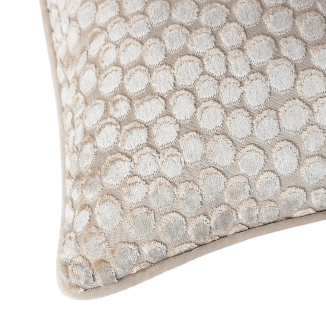 Moonbeam Velvet Piped Cushion Cover