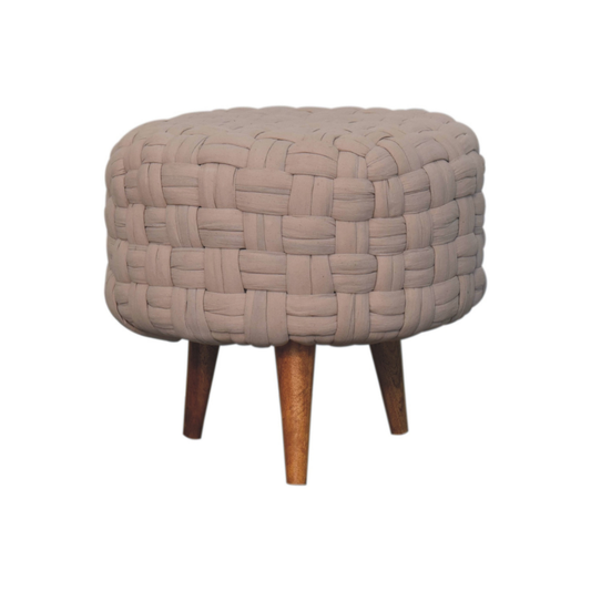 Cream Tube Footstool