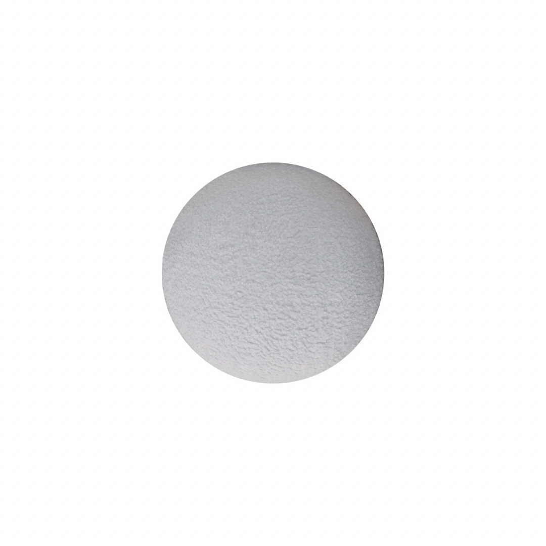 White Boucle Mushroom Footstool