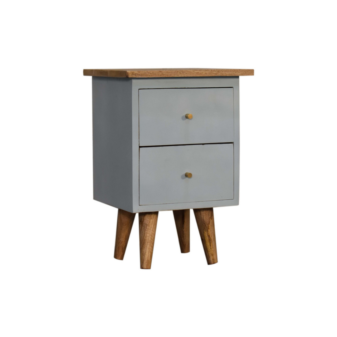 Sky Blue Hand Painted Bedside