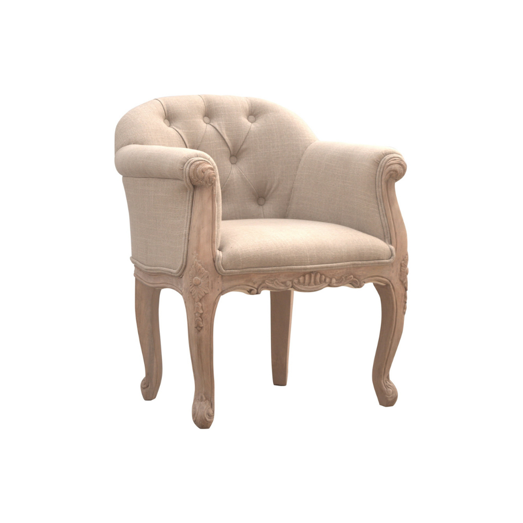 French Style Deep Button Chair