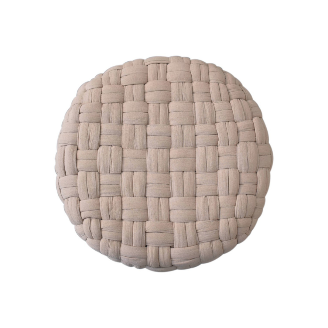 Cream Tube Footstool