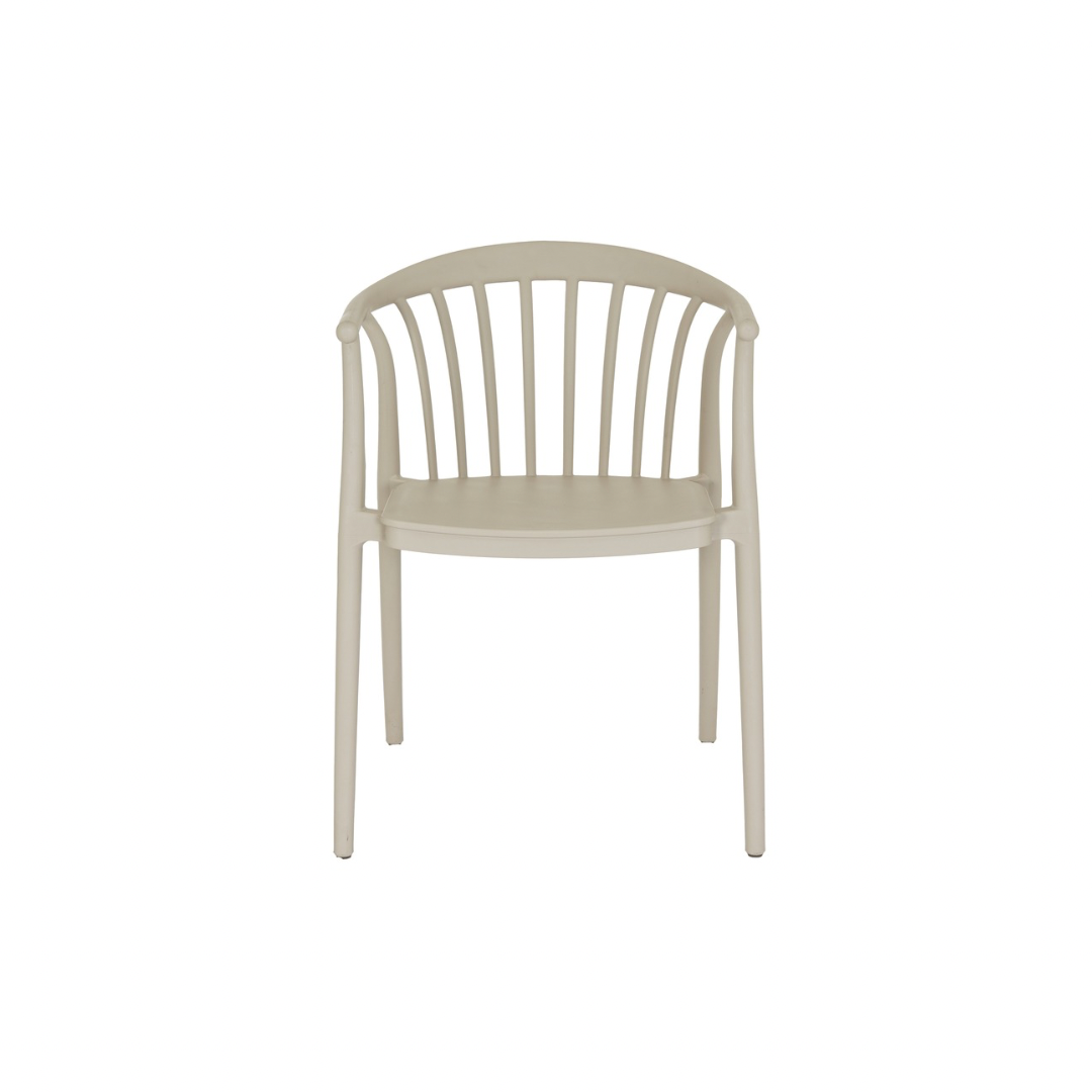 Round Putty Grey Outdoor Chair