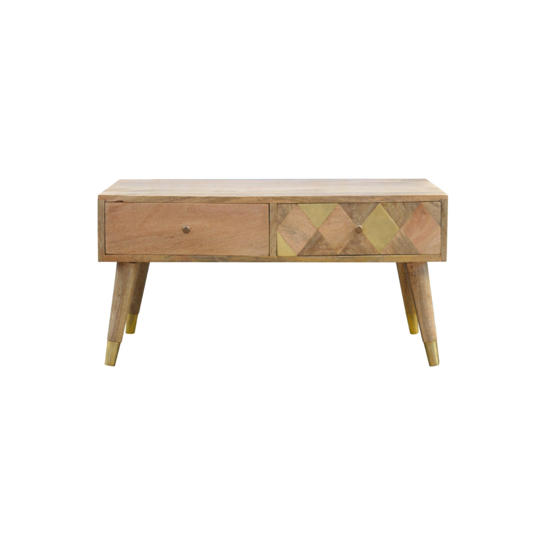 Oak-ish Gold Inlay Coffee Table