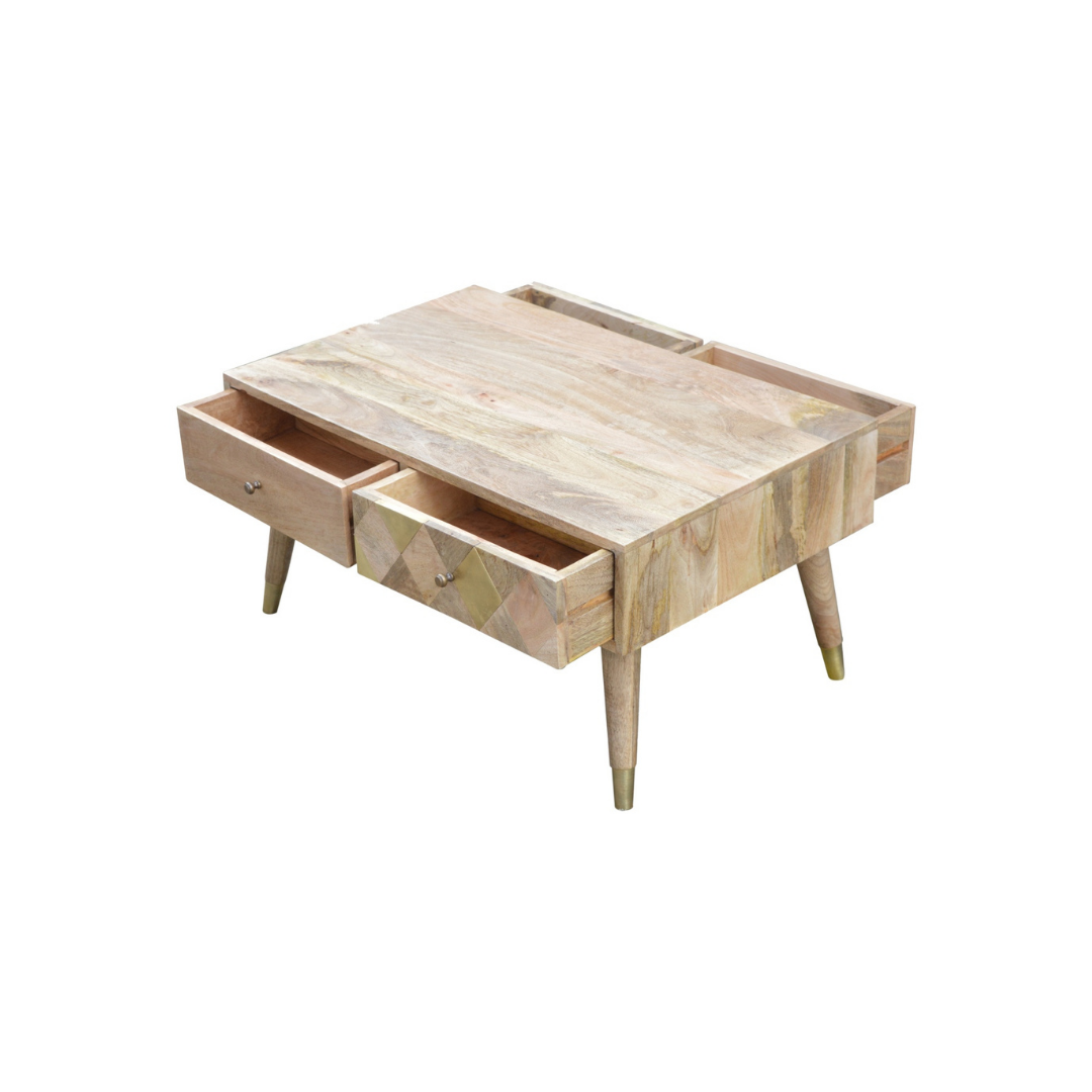 Oak-ish Gold Inlay Coffee Table
