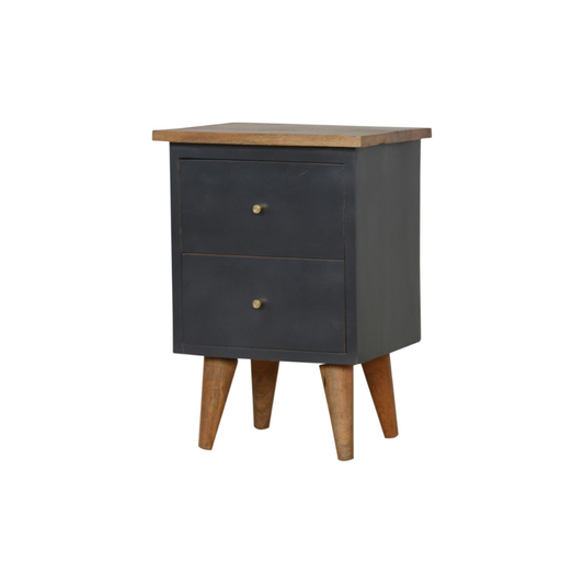 Charcoal Black Hand Painted Bedside