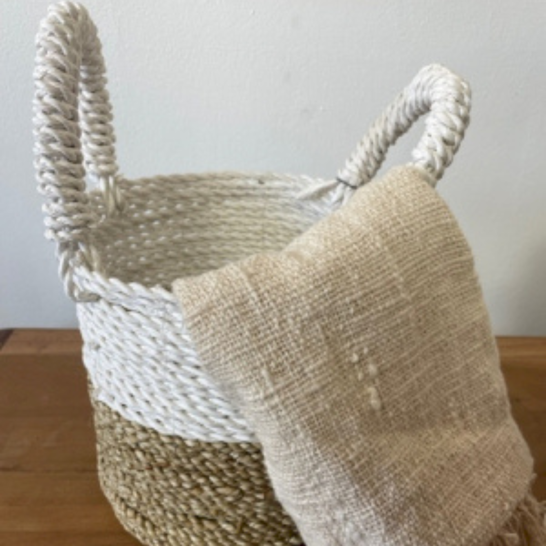 Seagrass Basket Set - Natural White