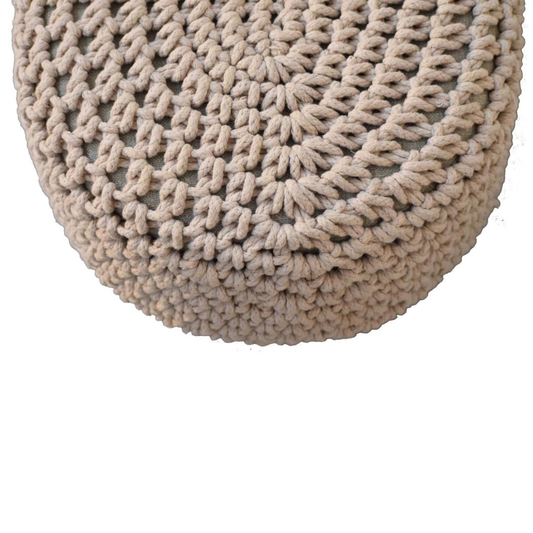 Beige Oblong Footstool