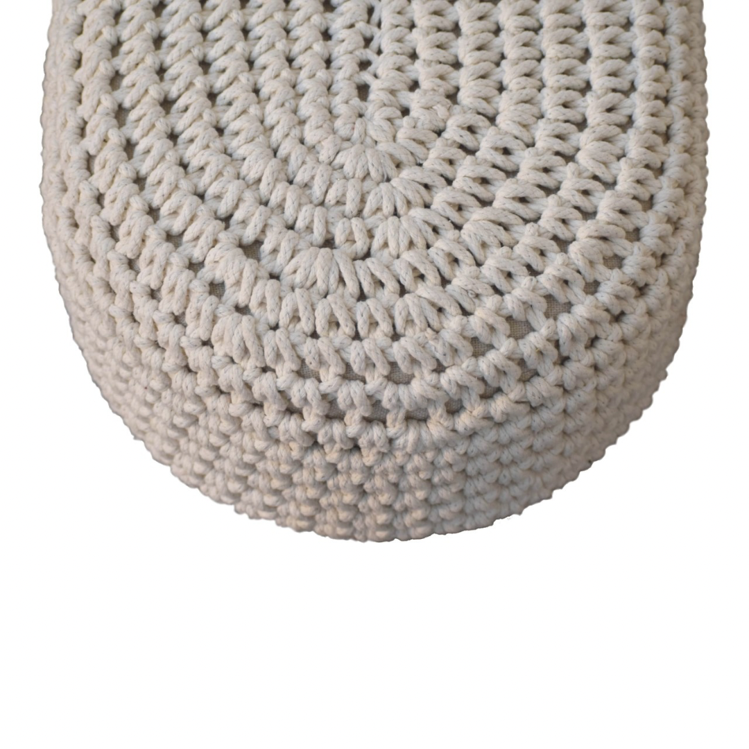 White Oblong Footstool