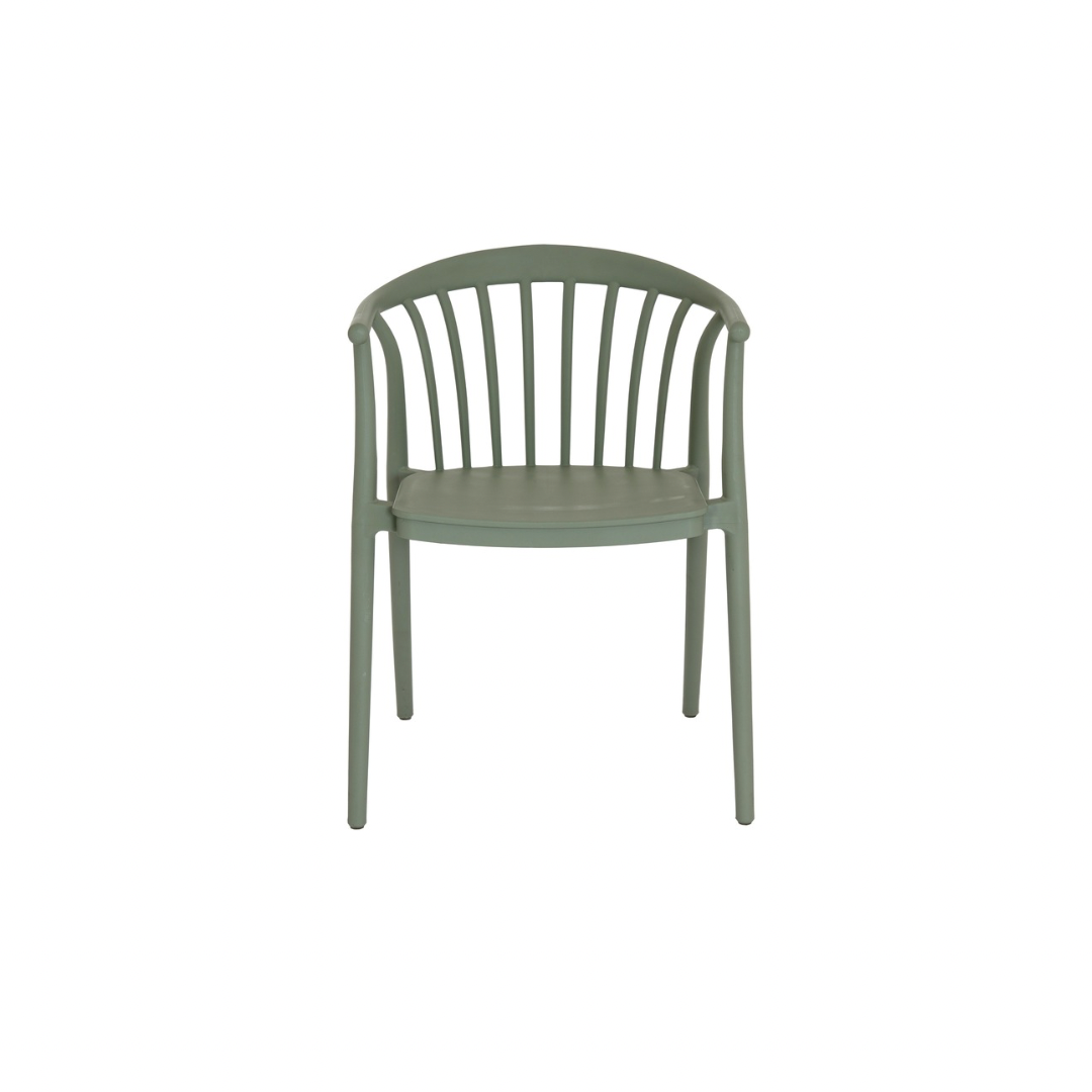 Round French Grey Outdoor Chair