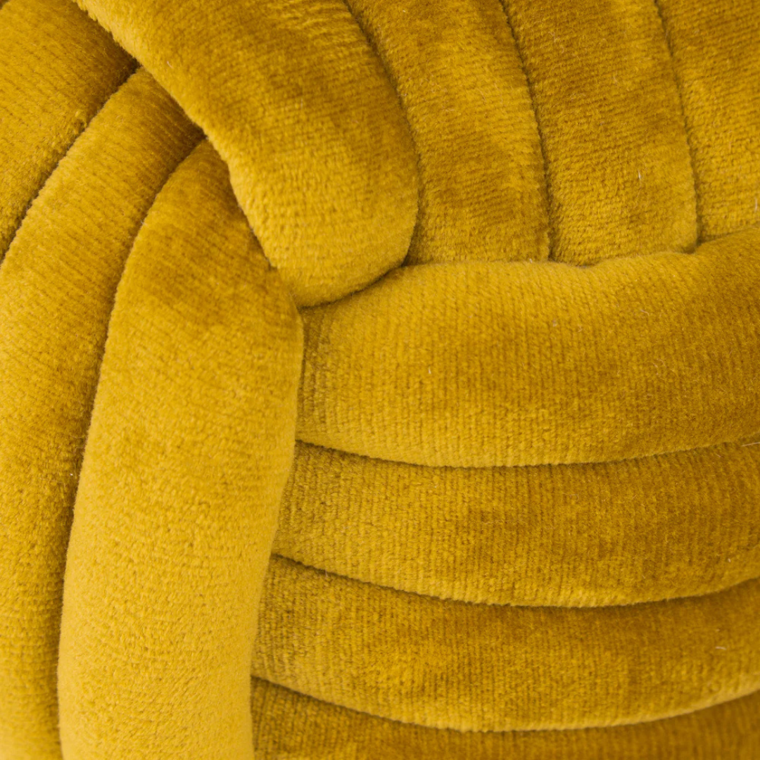 Knot Velvet Door Stop Ochre