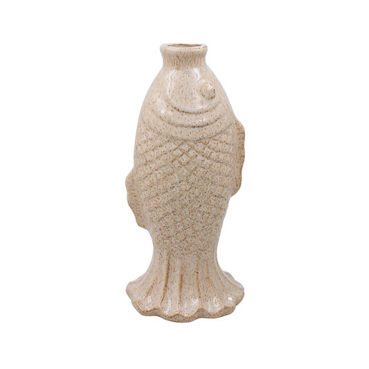 Beige Glaze Fish Vase