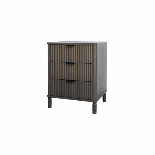 Reed 3 Drawer Bedside Table