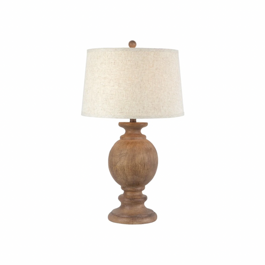 Clarion Table Lamp With Edged Linen Shade