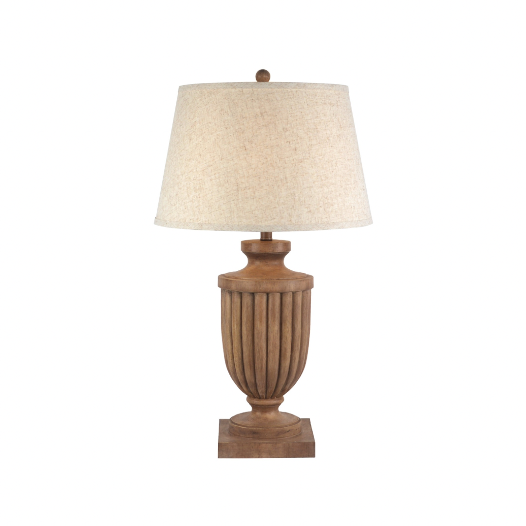 Tassora Table Lamp With Edged Linen Shade