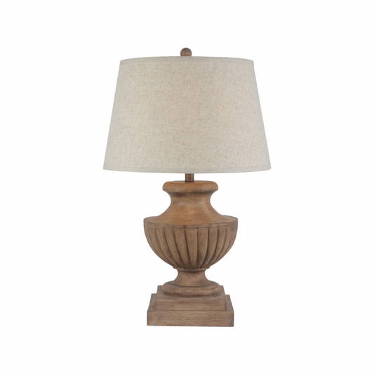 Marbelle Table Lamp With Edged Linen Shade