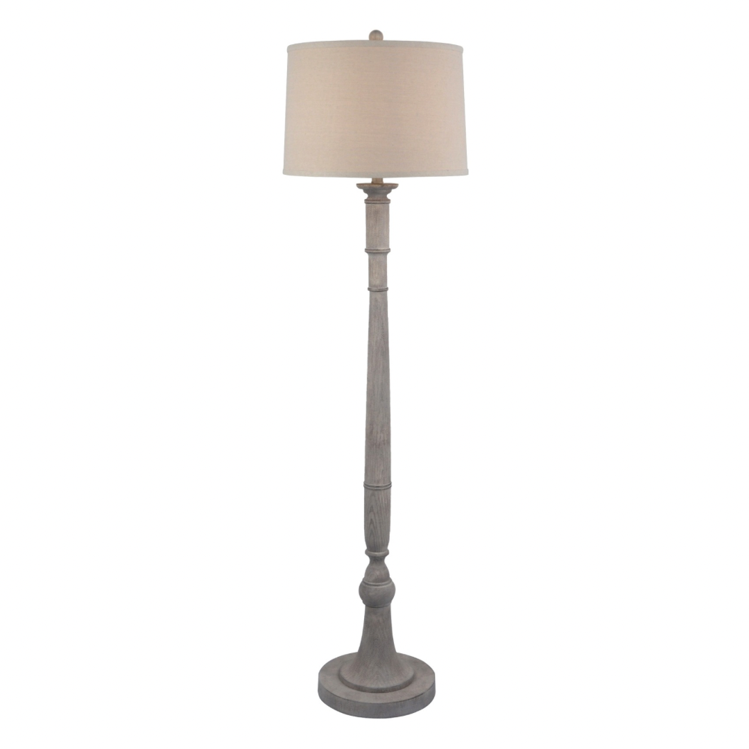 Stella Floor Lamp With Linen Shade