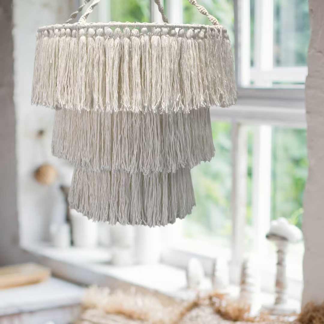 Macrame Soft Chandelier - Natural