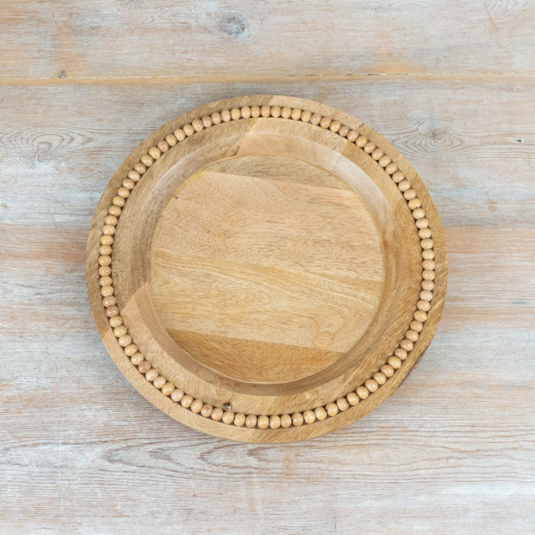 Round Wooden Plate