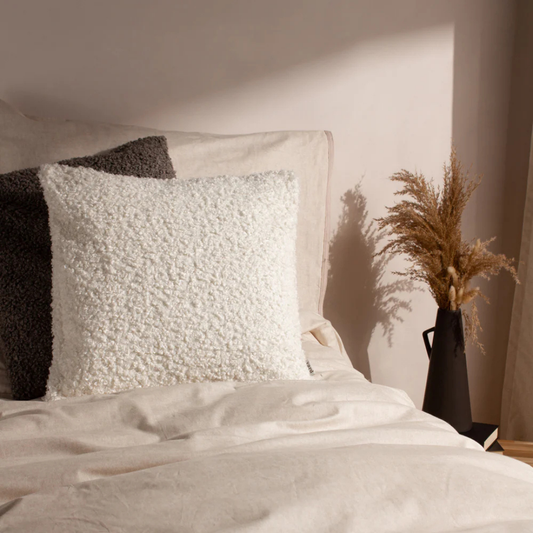 Cabu Ecru Chunky Boucle Cushion Cover
