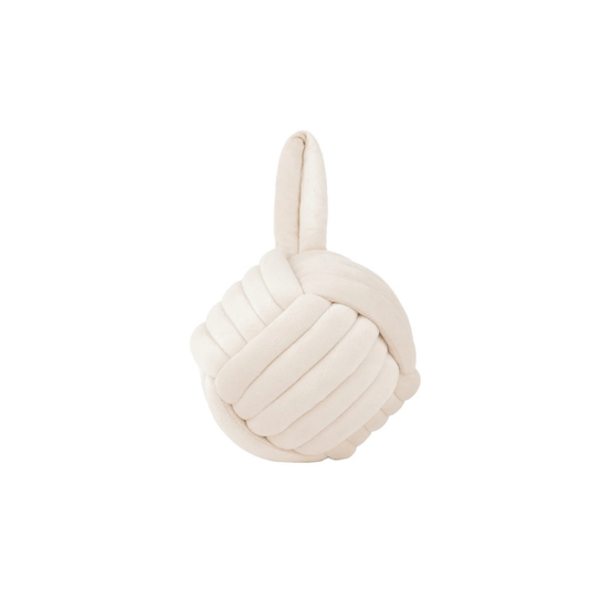 Knot Velvet Door Stop Natural