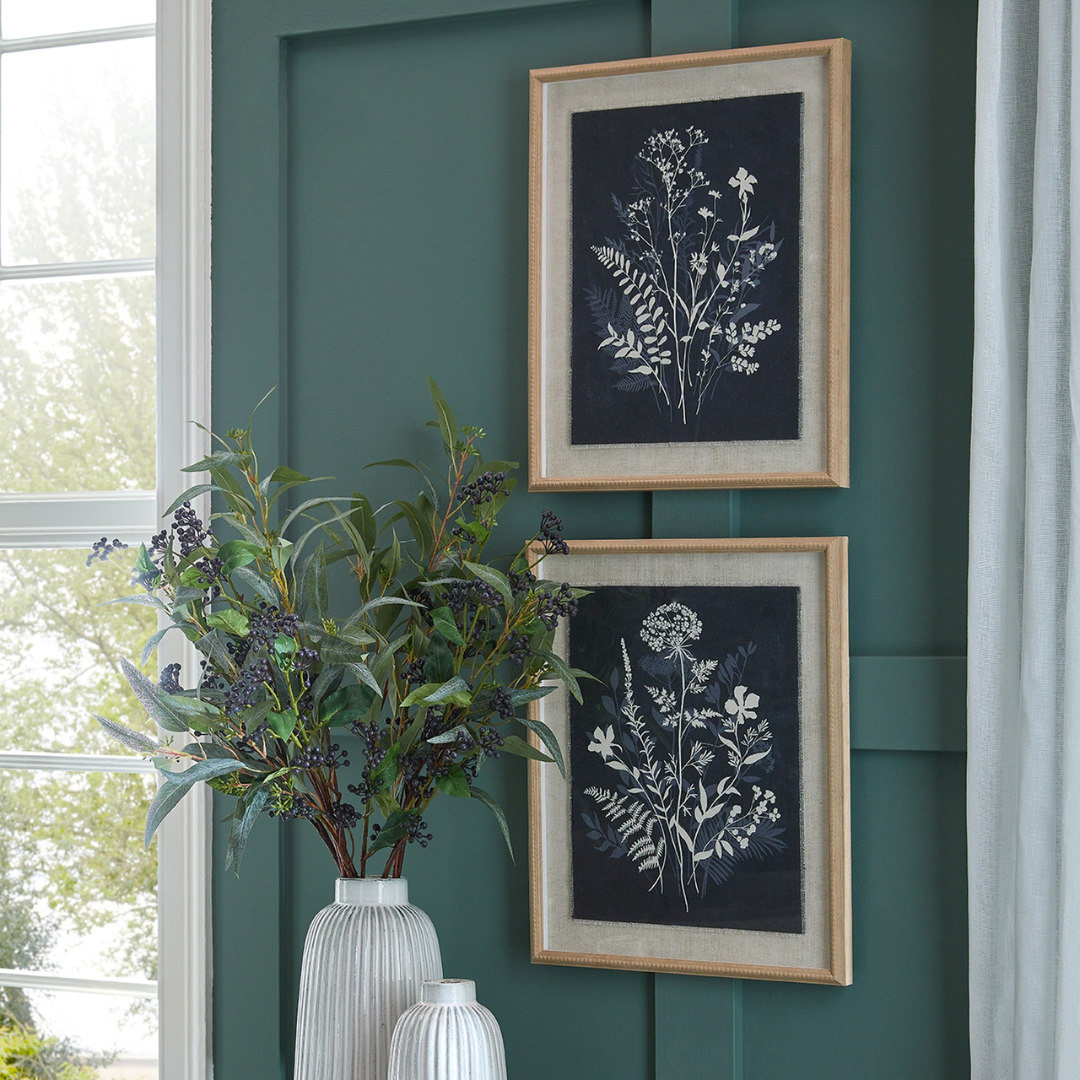 Grove On Linen In Beaded Frame